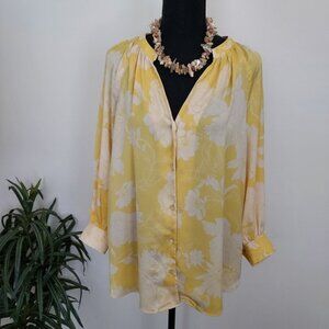 H&M Yellow Floral Blouse